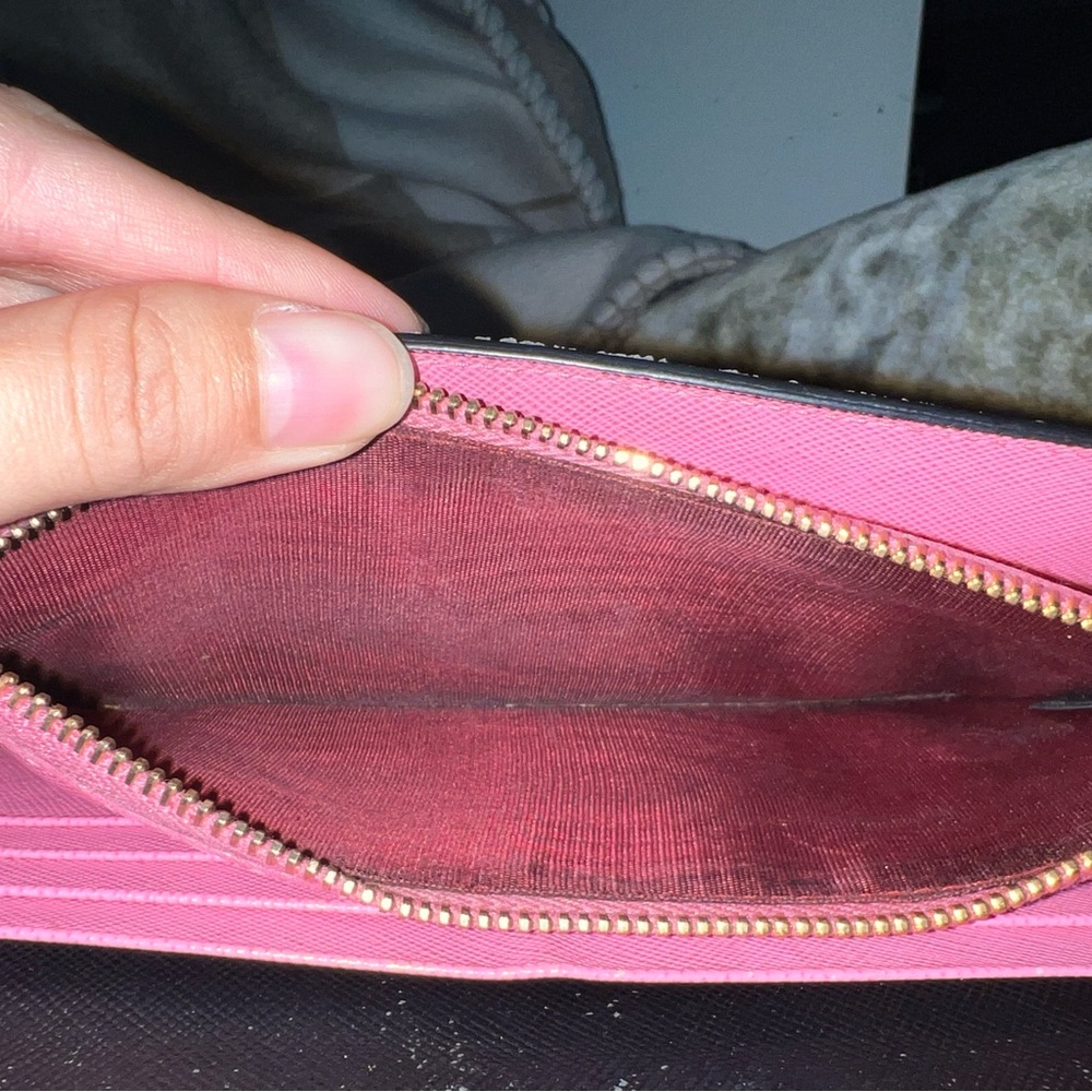 Prada Pink and Black Geometric Wallet Authentic Long Wallet - Picture 7 of 15